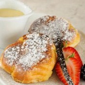 Rabanada recheada de pêra