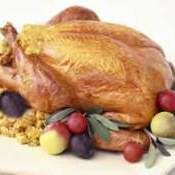 Chester com farofa de pêssego e maçã