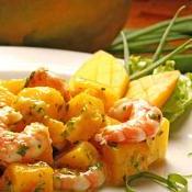 Salada de manga com camarão