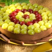 Torta de uva com chocolate
