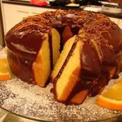 Bolo de laranja com chocolate