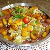 Arroz com banana da terra