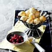 Sorvete de limão com framboesa