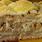 Pão doce com recheio de banana